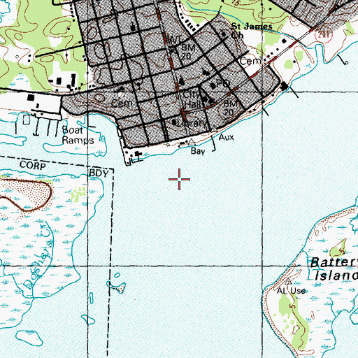 Topographic Map of Southport Light One, NC
