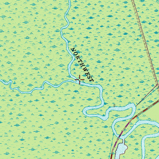 Topographic Map of Southwest Fork Alligator River, NC