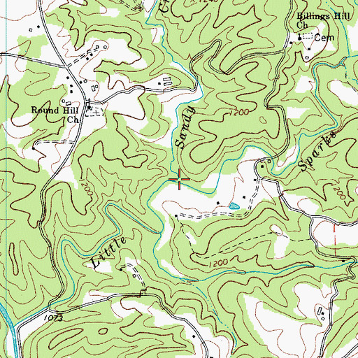Topographic Map of Sparks Creek, NC
