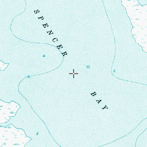 Topographic Map of Spencer Bay, NC