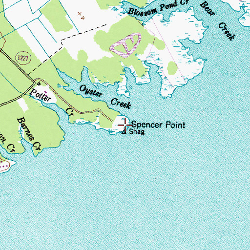 Topographic Map of Spencer Point, NC