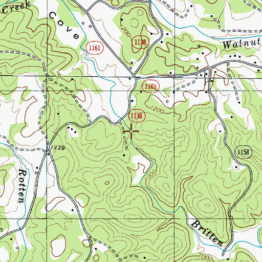 Topographic Map of Spicer Cove, NC