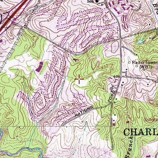 Topographic Map of Spratt Lake, NC