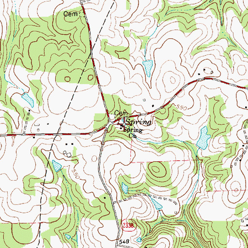 Topographic Map of Spring Church, NC