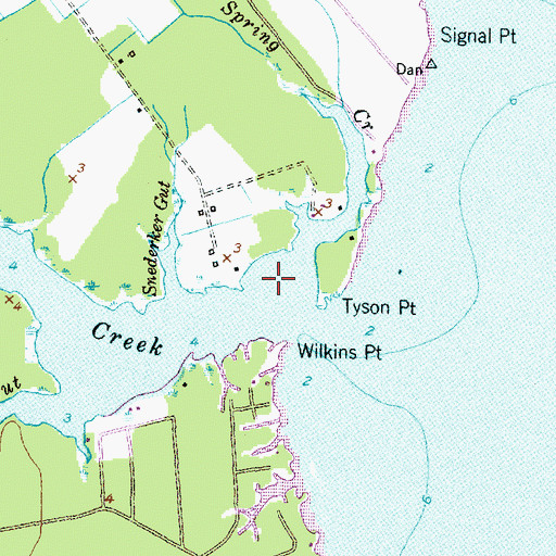 Topographic Map of Spring Creek, NC