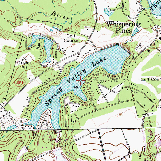 Topographic Map of Spring Valley Lake, NC