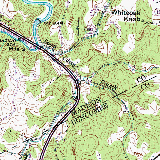 Topographic Map of Sprouse Branch, NC