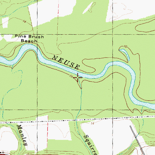 Topographic Map of Squirrel Creek, NC