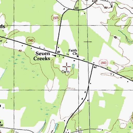 Topographic Map of Stack Cemetery, NC