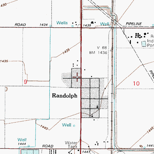 Topographic Map of Randolph, AZ