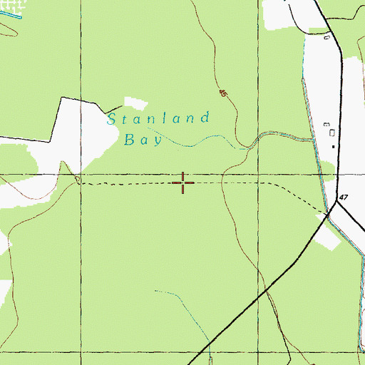 Topographic Map of Stanland Bay, NC