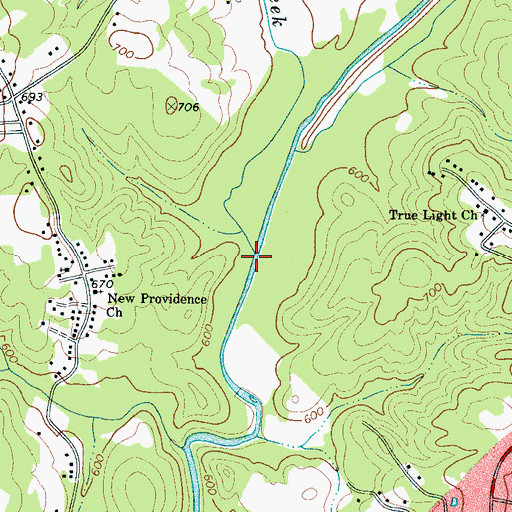 Topographic Map of Stanley Creek, NC