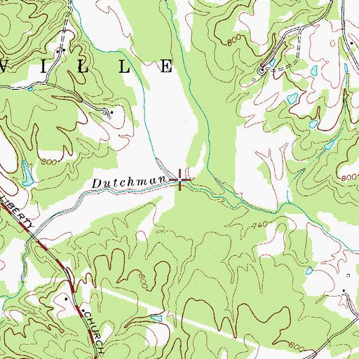Topographic Map of Steelman Creek, NC