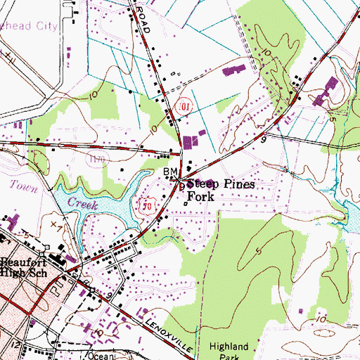 Topographic Map of Steep Pines Fork, NC