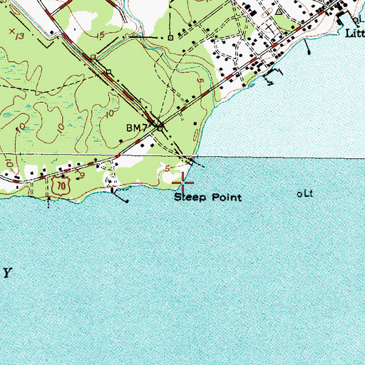 Topographic Map of Steep Point, NC