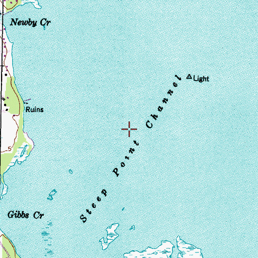 Topographic Map of Steep Point Channel, NC