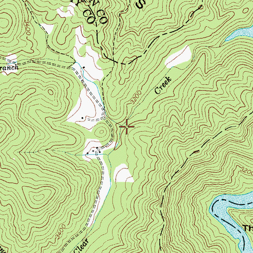 Topographic Map of Stephens Branch, NC