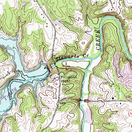 Topographic Map of Lake Twitty, NC