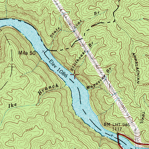 Topographic Map of Stillhouse Branch, NC