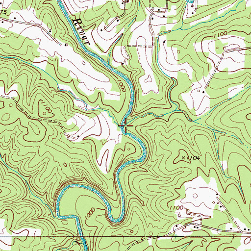 Topographic Map of Stirewalt Creek, NC