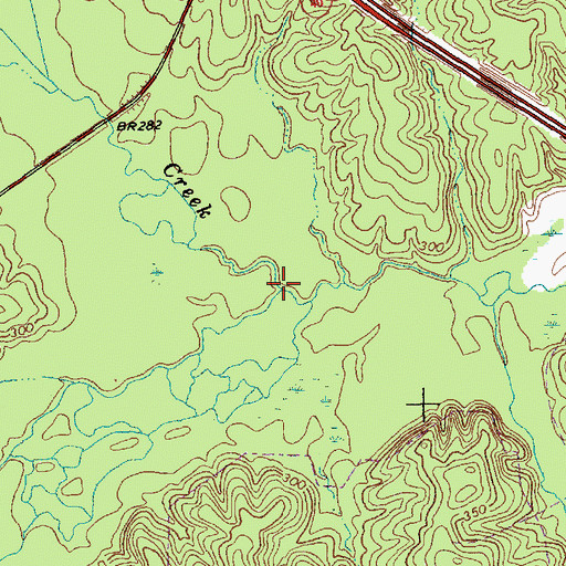 Topographic Map of Stirrup Iron Creek, NC