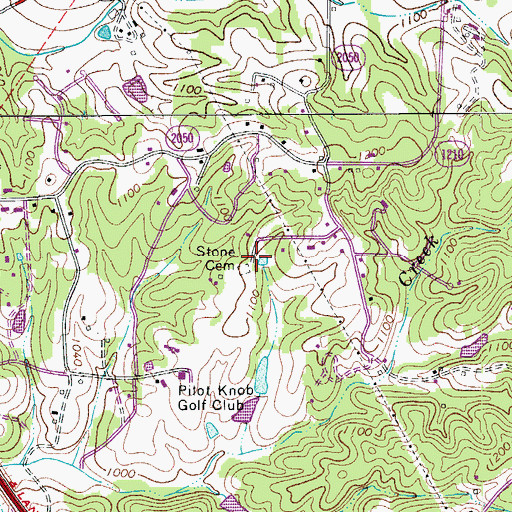 Topographic Map of Stone Cemetery, NC