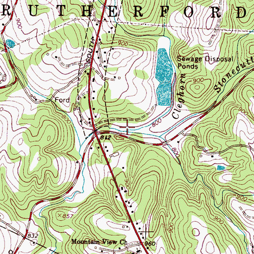 Topographic Map of Stonecutter Creek, NC