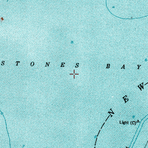 Topographic Map of Stones Bay, NC