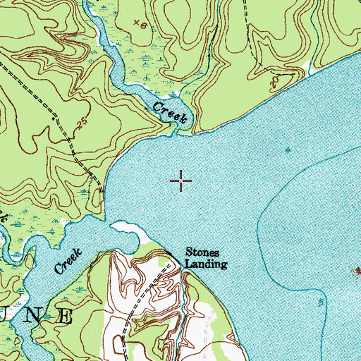 Topographic Map of Stones Creek, NC