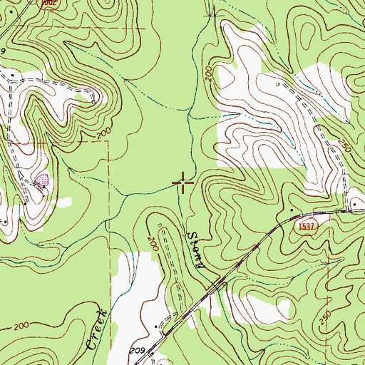 Topographic Map of Stony Creek, NC