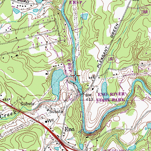 Topographic Map of Stony Creek, NC