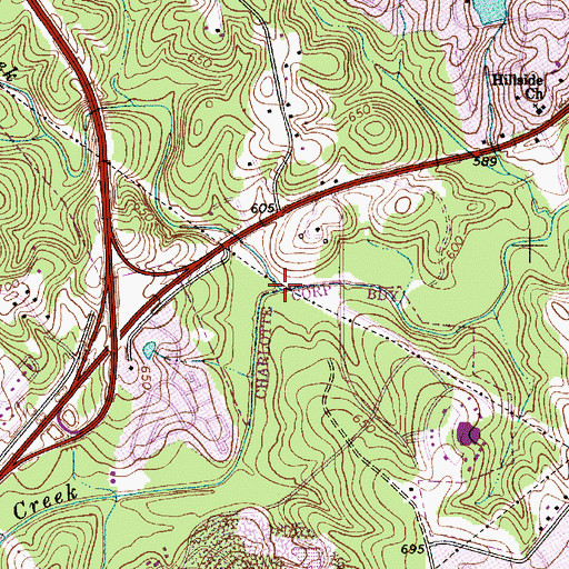 Topographic Map of Stony Creek, NC