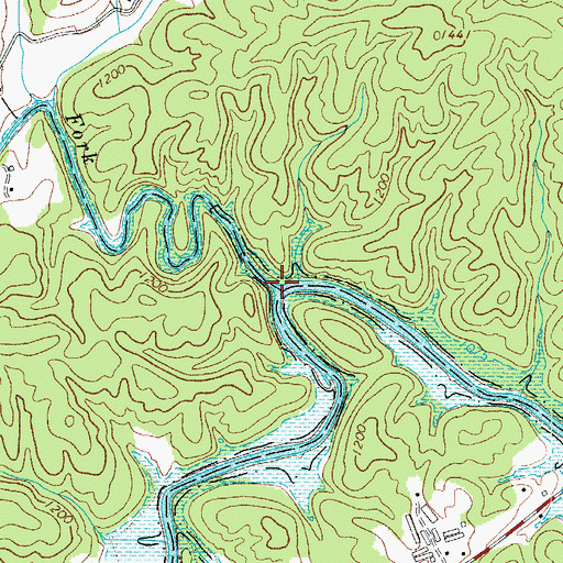 Topographic Map of Stony Fork, NC