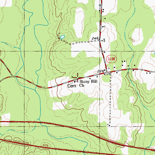 Topographic Map of Stony Hill Church, NC
