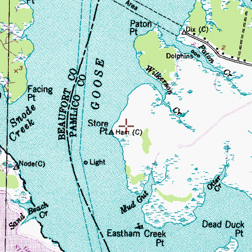 Topographic Map of Store Point, NC