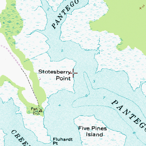 Topographic Map of Stotesberry Point, NC