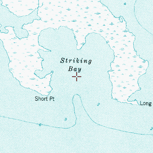 Topographic Map of Striking Bay, NC