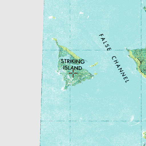 Topographic Map of Striking Island, NC