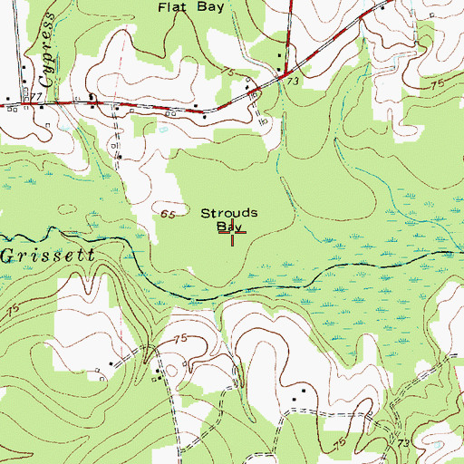 Topographic Map of Strouds Bay, NC