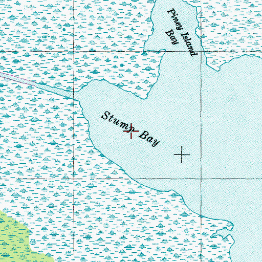 Topographic Map of Stump Bay, NC