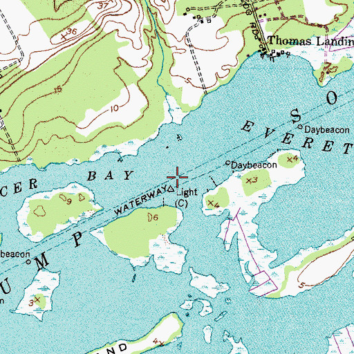 Topographic Map of Stump Sound, NC