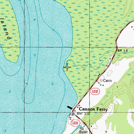 Topographic Map of Stumpy Creek, NC