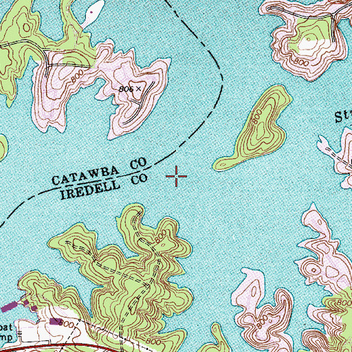 Topographic Map of Stumpy Creek, NC