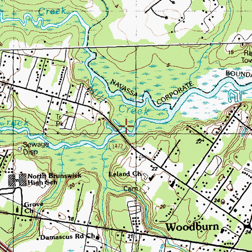 Topographic Map of Sturgeon Creek Bridge, NC