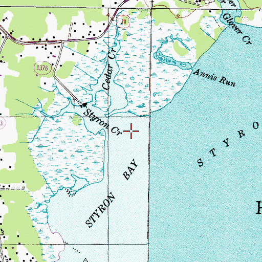 Topographic Map of Styron Creek, NC