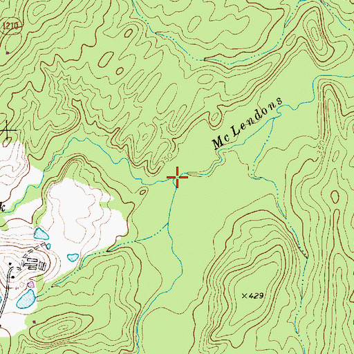 Topographic Map of Suck Creek, NC