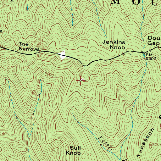 Topographic Map of Suli Ridge, NC