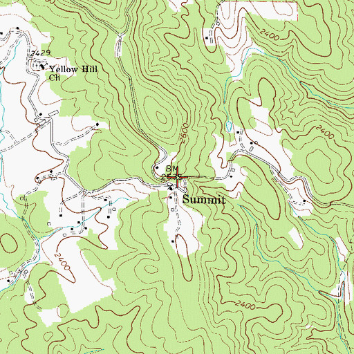 Topographic Map of Summit, NC