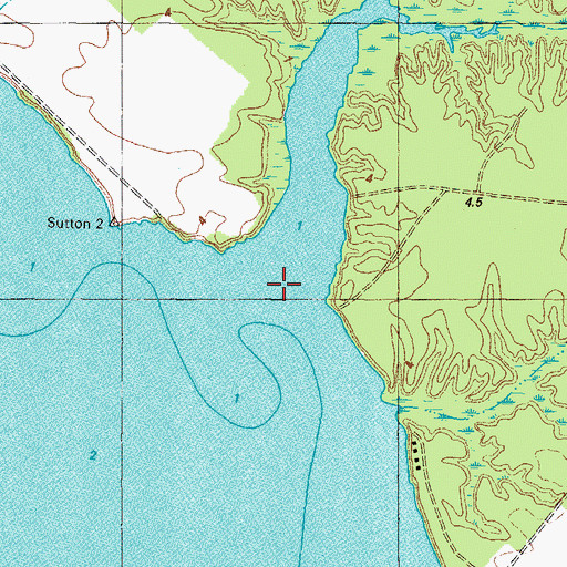 Topographic Map of Sutton Creek, NC