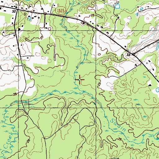 Topographic Map of Swain Branch, NC